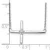 Gold Diamond Sideways Cross Necklace