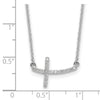 Gold Diamond Sideways Cross Necklace