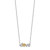 14k Two-tone LOVE Moving .03 carat Diamond 18 inch Necklace