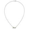 14k Two-tone LOVE Moving .03 carat Diamond 18 inch Necklace