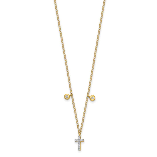 10k Diamond Cross 18 inch Necklace