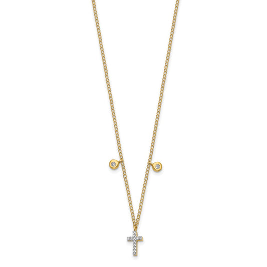 10k Diamond Cross 18 inch Necklace