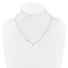 14k Polished 1/20 carat Diamond Cross 18 inch Necklace