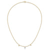 14k Polished 1/20 carat Diamond Cross 18 inch Necklace