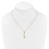 14k Polished 1/10 Diamond Circle Dangles 18 inch Y-Necklace