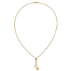 14k Polished 1/10 Diamond Circle Dangles 18 inch Y-Necklace