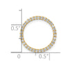 14k Polished 1/3 carat Diamond Circle Chain Slide