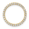 14k Polished 1/3 carat Diamond Circle Chain Slide