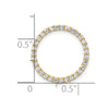 14k Polished 3/8 carat Diamond Circle Chain Slide