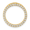 14k Polished 1/2 carat Diamond Circle Chain Slide