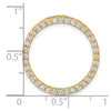 14k Polished 3/4 carat Diamond Circle Chain Slide