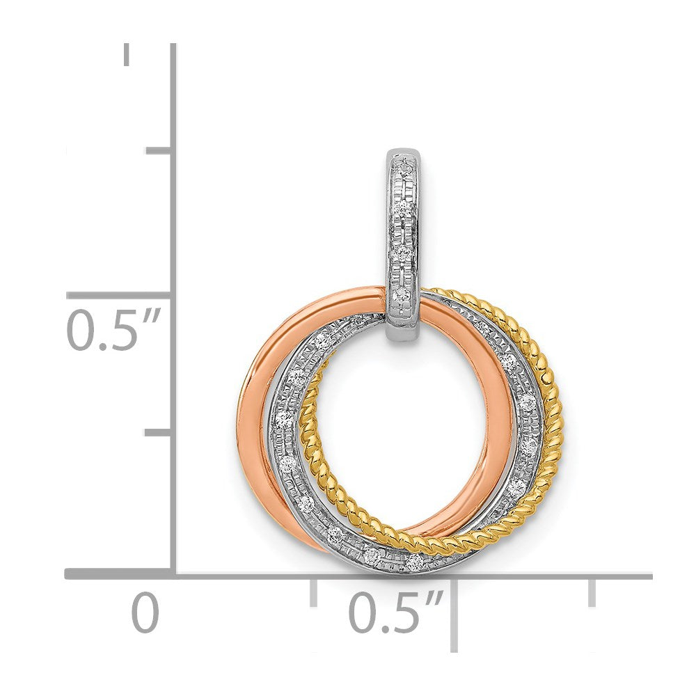 Diamond Moveable Circles Pendants