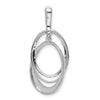 10k White Gold 1/20ct. Diamond Double Oval Pendant