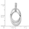 10k White Gold 1/20ct. Diamond Double Oval Pendant