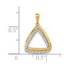 10k 1/6ct. Diamond Double Triangle Pendant