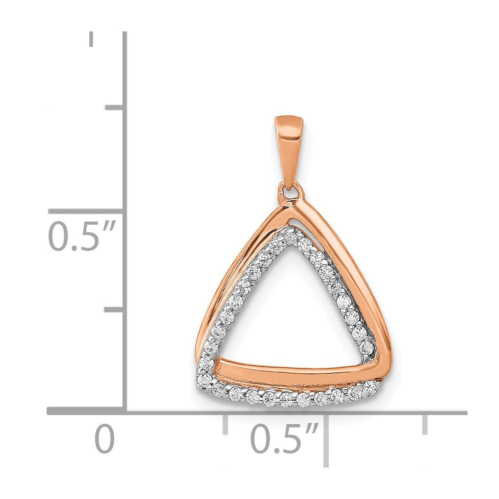 Diamond Double Triangle Pendants