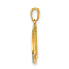14k Polished 1/6 carat Diamond Double Triangle Pendant