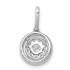 14k White Gold 1/3 carat Diamond Round Halo Cluster Pendant