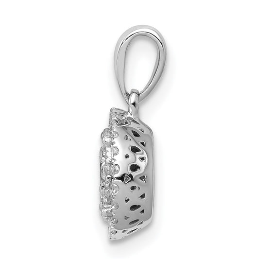 Diamond Round Halo Cluster Pendants