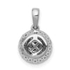 Diamond Round Halo Cluster Pendants