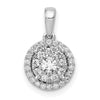 Diamond Round Halo Cluster Pendants