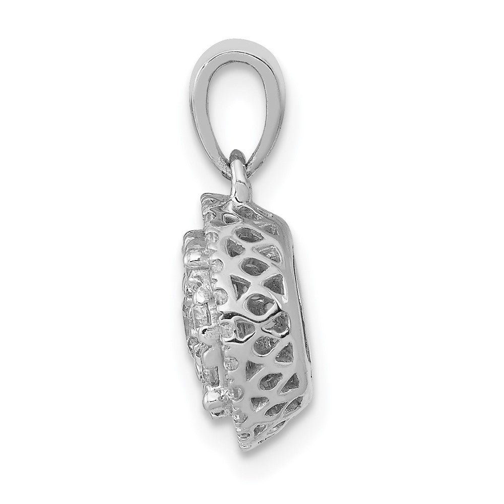 Diamond Round Halo Cluster Pendants
