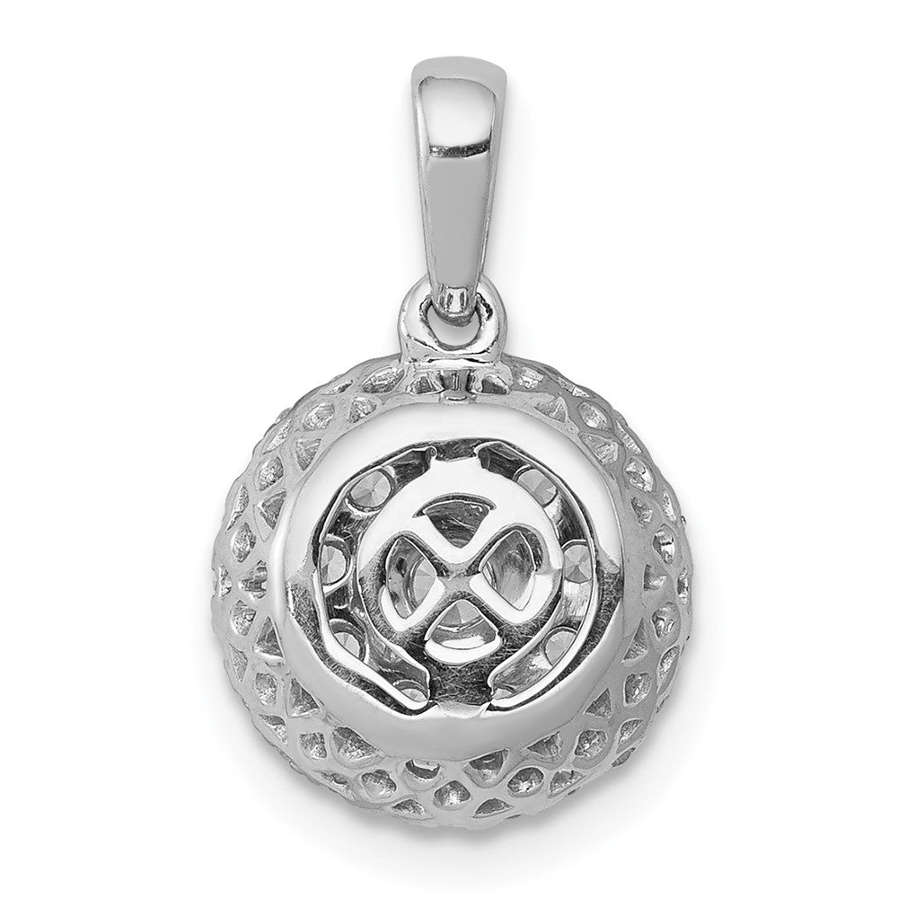 Diamond Round Halo Cluster Pendants
