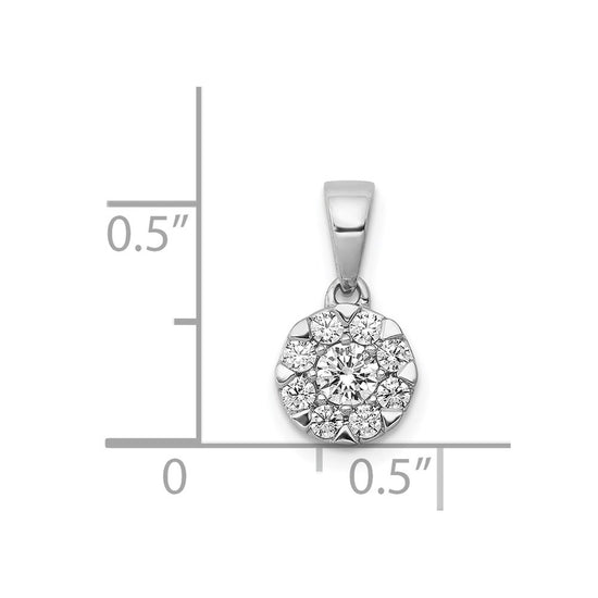 Diamond Circle Cluster Pendants