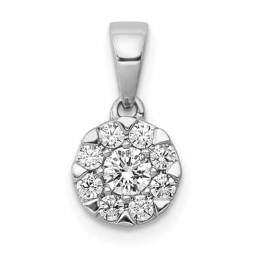 Diamond Circle Cluster Pendants