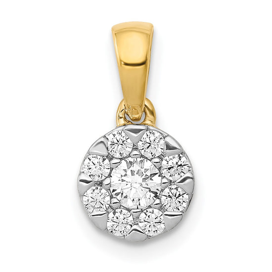 Diamond Circle Cluster Pendants