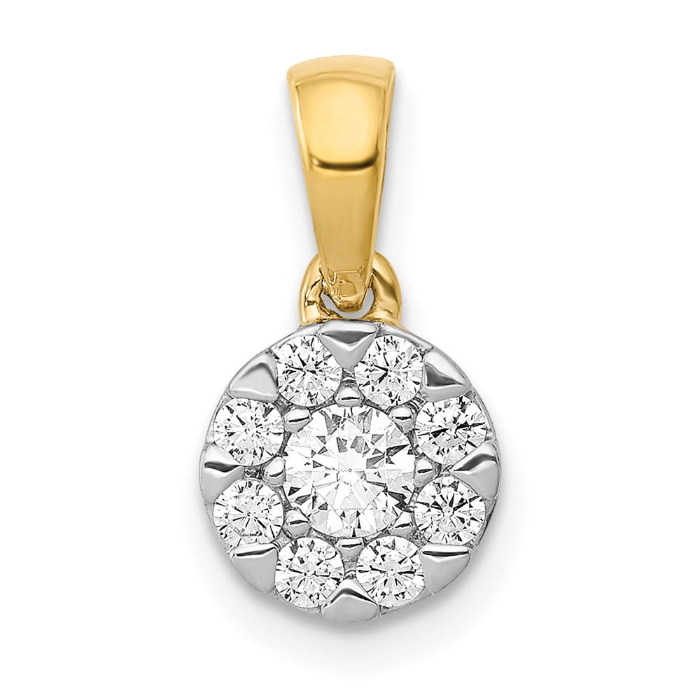 Diamond Circle Cluster Pendants