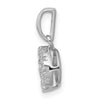 14k White Gold 1/2 carat Diamond Round Cluster Pendant