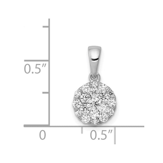 Diamond Circle Cluster Pendants