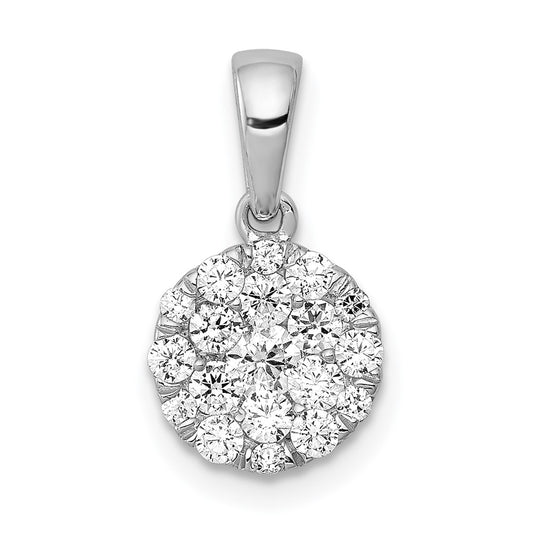 Diamond Circle Cluster Pendants