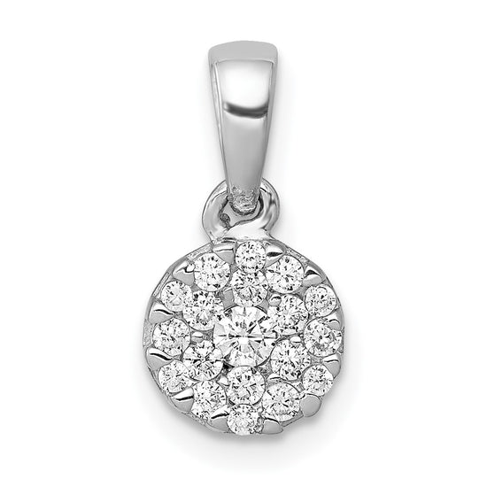 Diamond Circle Cluster Pendants