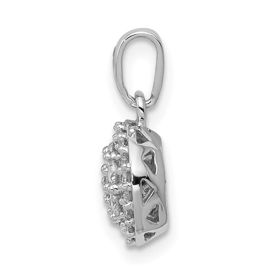 Diamond Round Halo Cluster Pendants