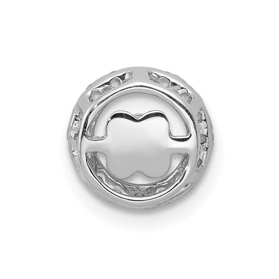 14k White Gold 3/8 carat Lab Grown Diamond VS/SI+ G+ Complete Vibrant Chain Slide Pendant