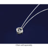 14k White Gold 1/4 carat Vibrant Moving Diamond Intertwined Squares Chain Slide