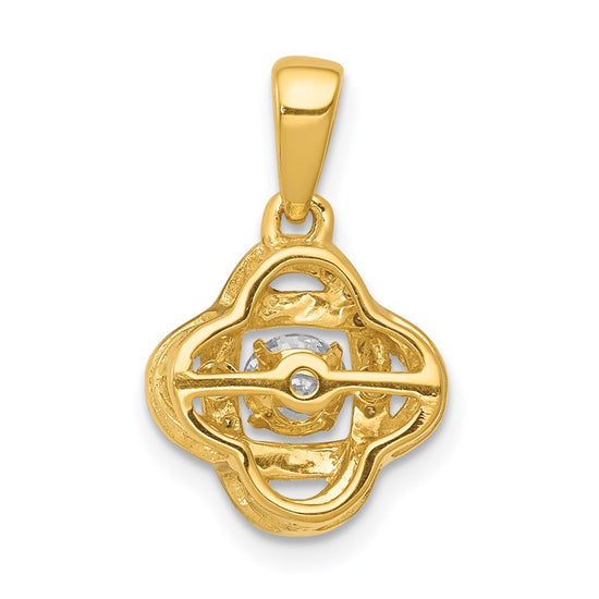 Vibrant Moving Diamond Fancy Knot Pendants
