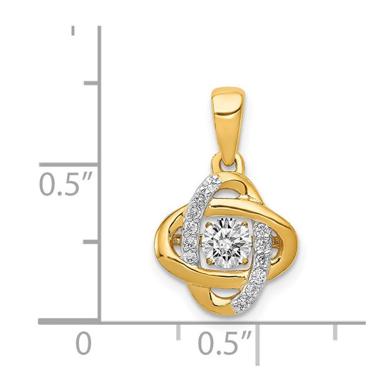 Vibrant Moving Diamond Fancy Knot Pendants