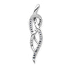 14k White Gold 1/3 carat Blue and White Diamond Fancy Chain Slide