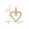 Gold Heart with Diamond Pendant