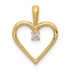 Gold Heart with Diamond Pendant