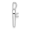 14k White Gold Holds 1-1.9mm Stone Heart Pendant Mounting