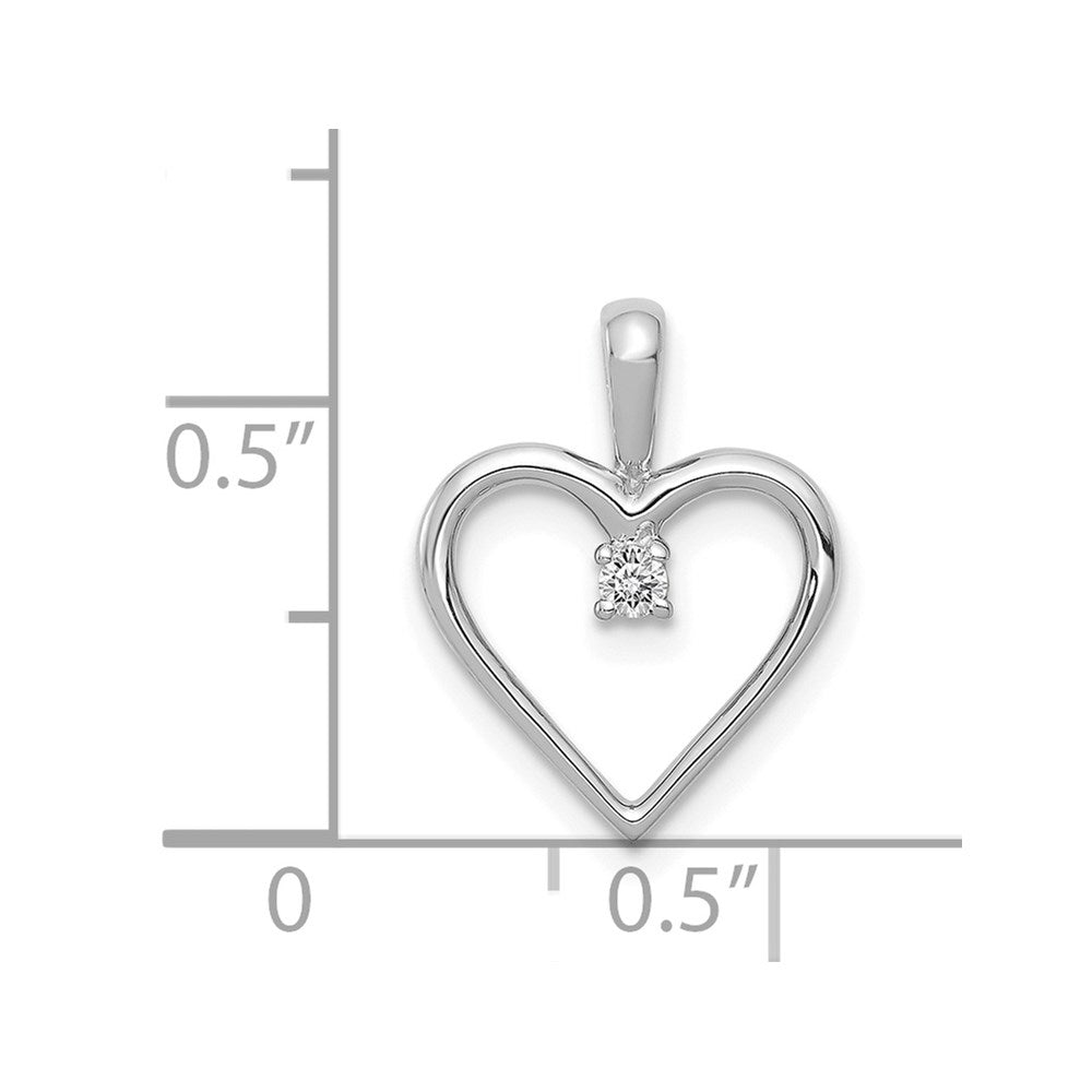 Gold Heart with Diamond Pendant
