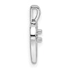 14k White Gold Holds 1-2.3mm Stone Heart Pendant Mounting