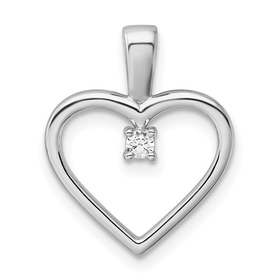 Gold Heart with Diamond Pendant