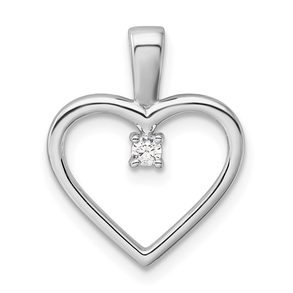 Gold Heart with Diamond Pendant