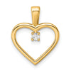 Gold Heart with Diamond Pendant