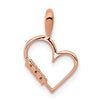 Diamond 3-Stone Heart Pendants